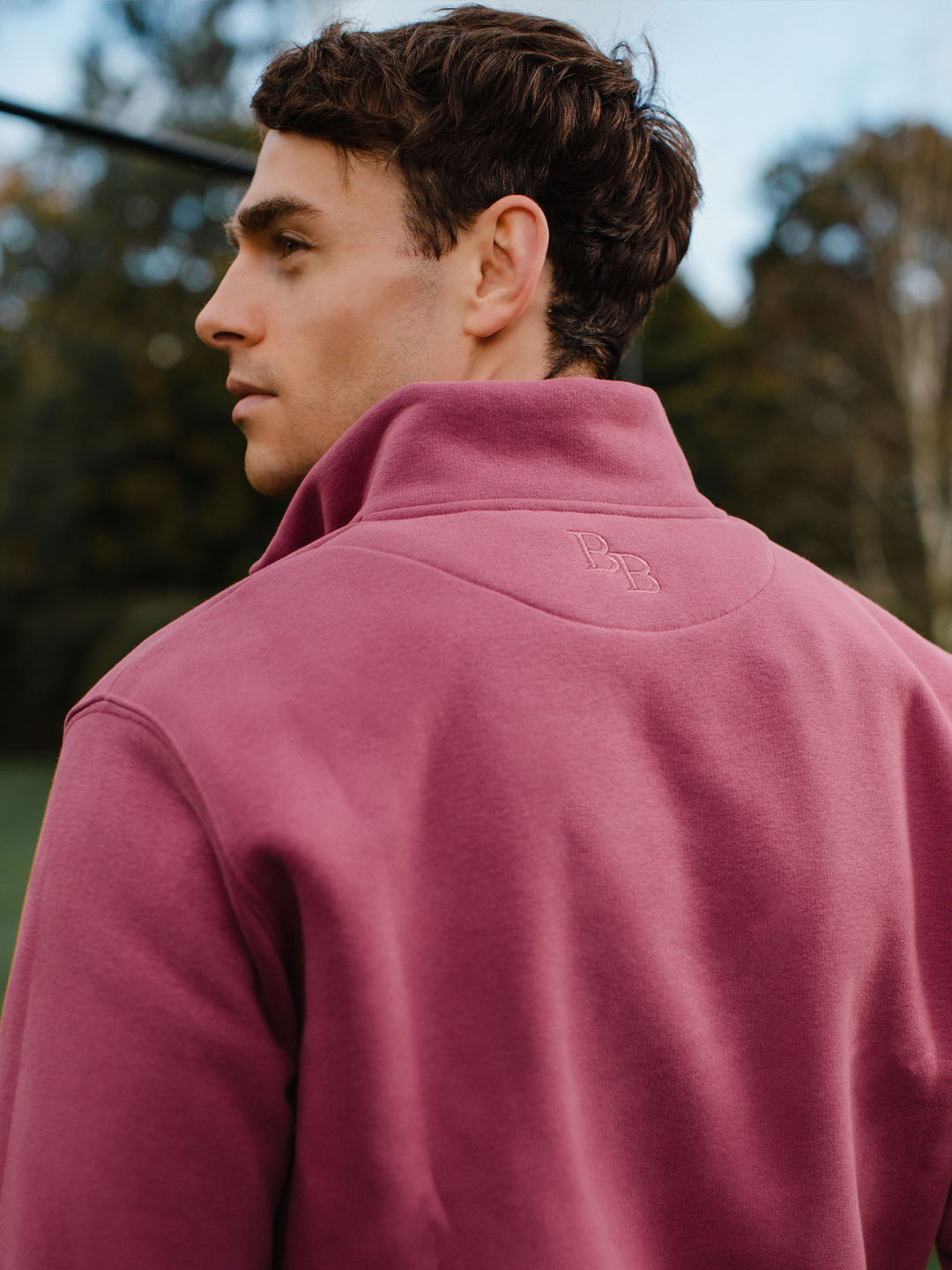 Kingswear Unisex Quarter Zip - Rhubarb