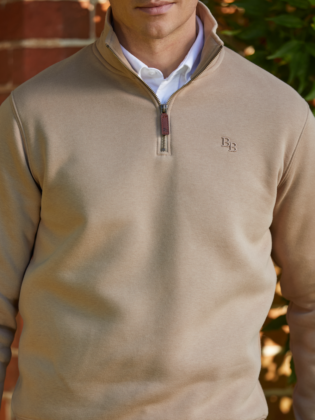 Tuckenhay Unisex Quarter Zip - Sand