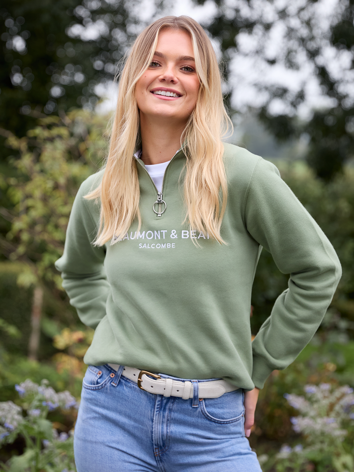 Kingswear Unisex Quarter Zip - Village Green