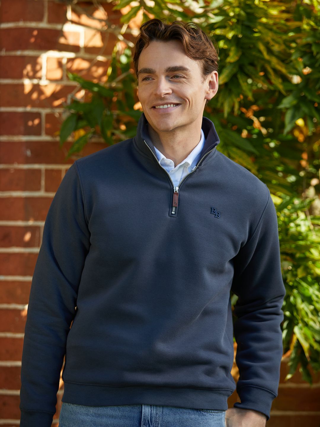 Tuckenhay Unisex Quarter Zip - Washed Navy