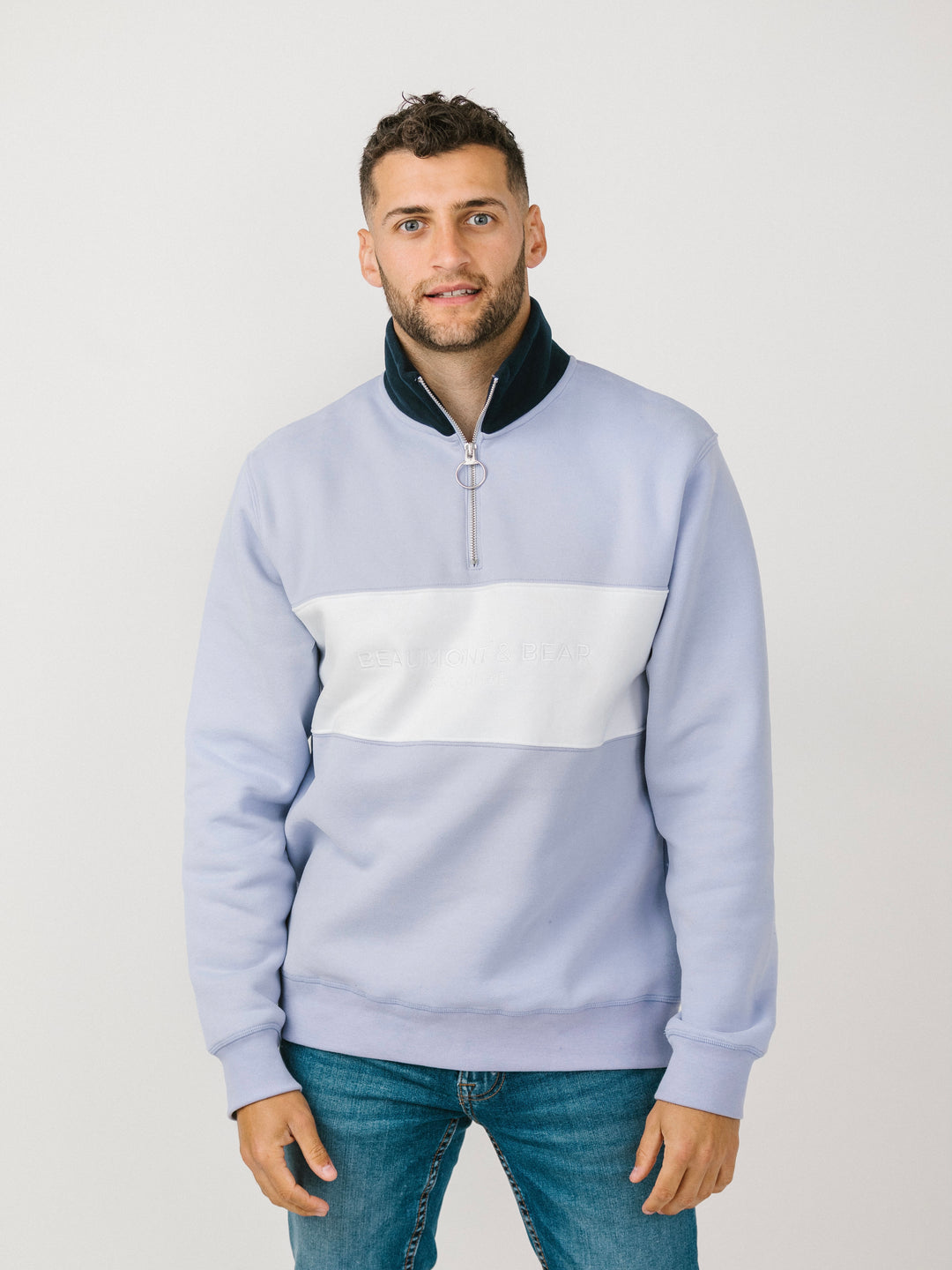 Cliff Road Unisex Quarter Zip - Lilac